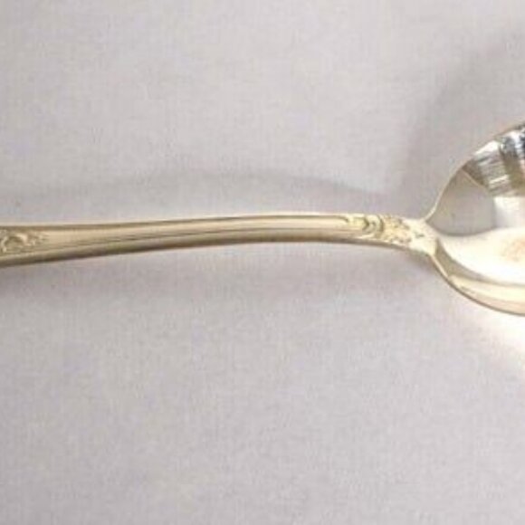 Early BSF 90 German Silverplate Large Serving Spoon Flatware-11" Beautiful! - Picture 6 of 10